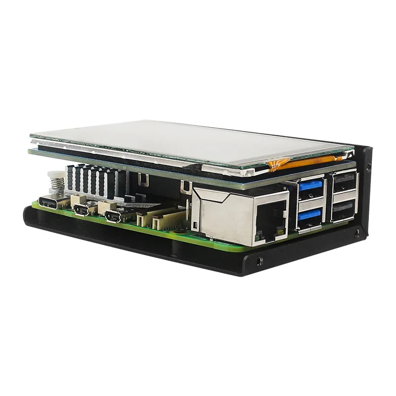 

Raspberry PI 5 3.5-inch LCD resistive touch screen, 3.5-inch metal /ABS shell integrated high refresh rate