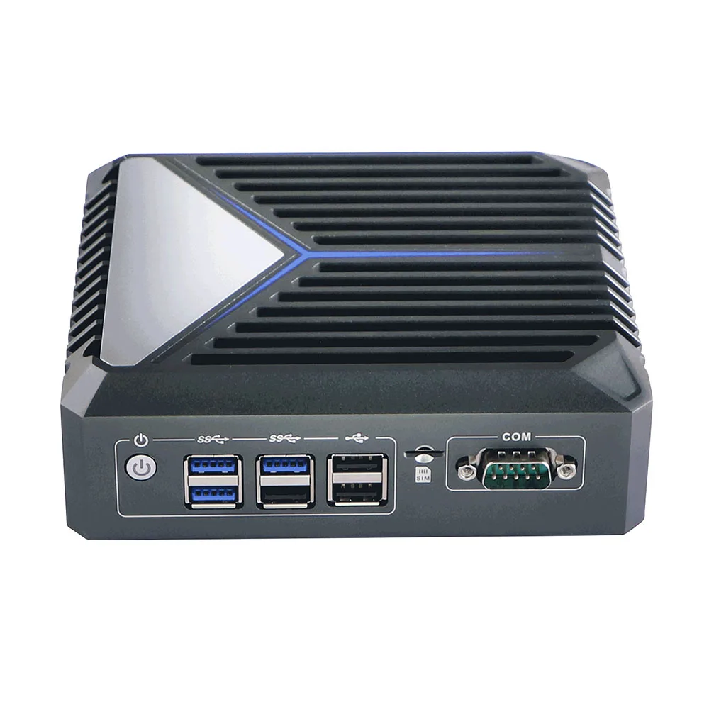 Quạt Không Cánh Mini PC 3 Intel I225-V 2.5G Lan J6412 1xHD 2xDP Công Tắc Mềm Router Máy Chủ VPN ESXI Chắc Chắc Tường Lửa thiết Bị