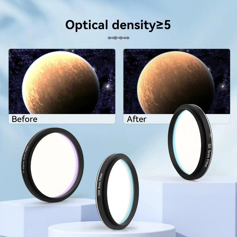 SV227 Narrow‑band Filter 2 inch 5nm H-Alpha SII OII HD Clear Imaging Accessories Deep‑sky Planetary Astrophotography Telescope