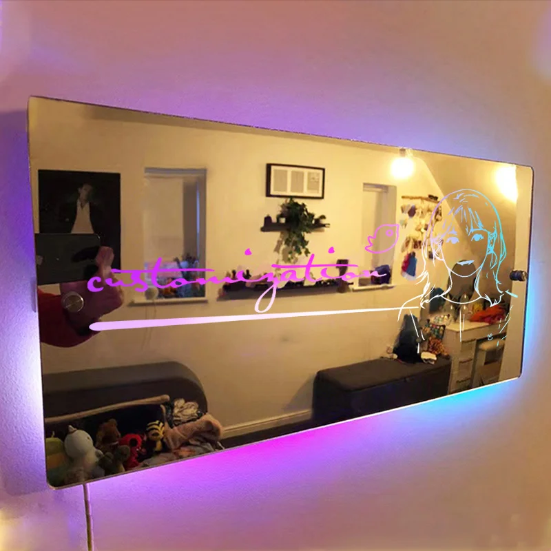 Custom IU Lee Ji-eun Inspired LED Mirror Front Light, Idol Themed Room Decor Lamp - Essential for K-Pop Fans and Star Chasers