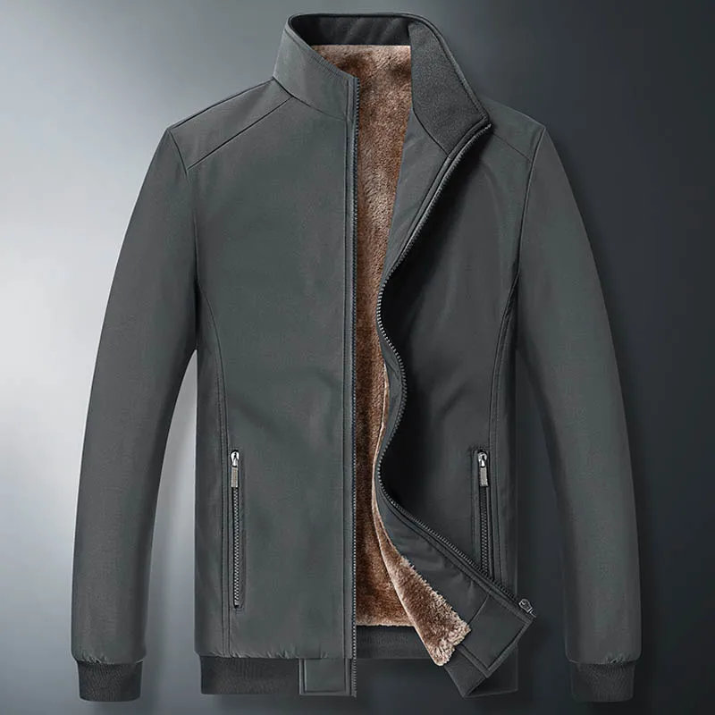 Men Windbreaker Streetwear Winter Fleece Jackets Plus Size 6XL 7XL 8XL Thicken Warm Varsity Jacket Coat for Men Parkas Overcoats
