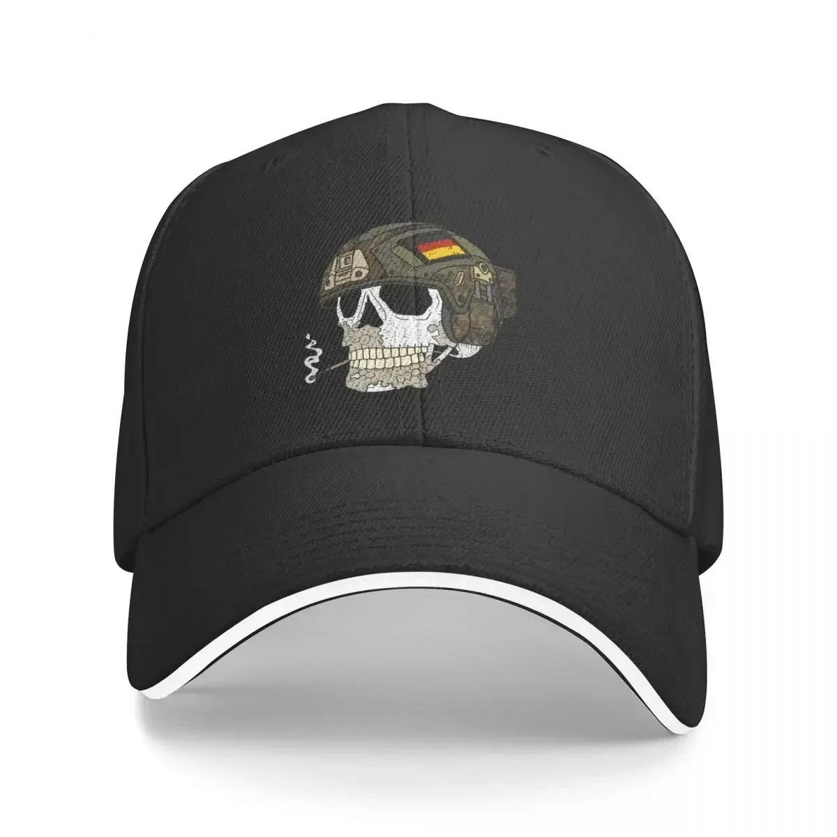 

German Bundeswehr. flecktarn. skull with fast helmet. Baseball Cap Sunhat Snapback Cap Hats For Women Men's