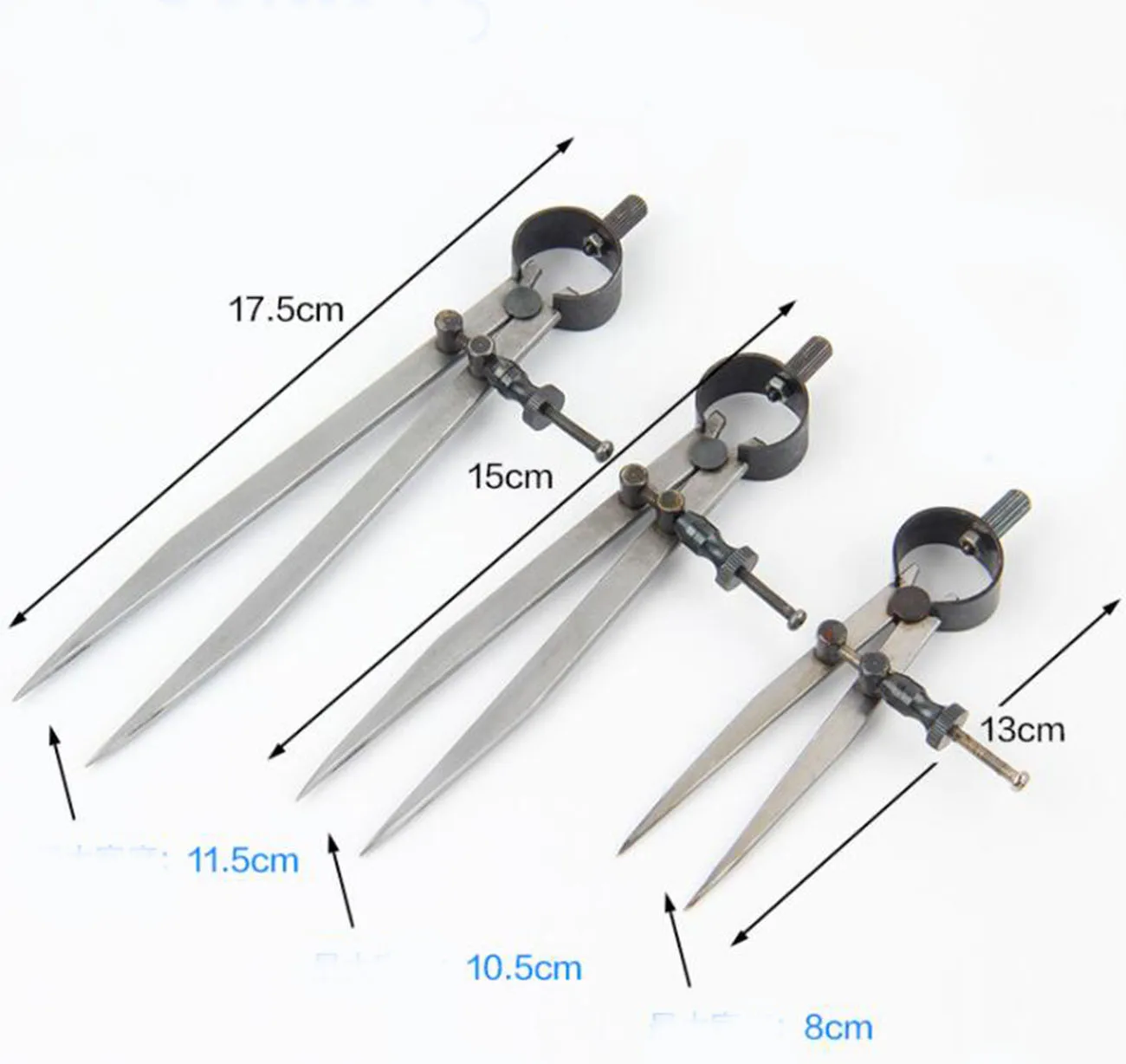 

2 PCS Steel Compass for Jewelry Drawing Making Tool 4" 5" 6"
