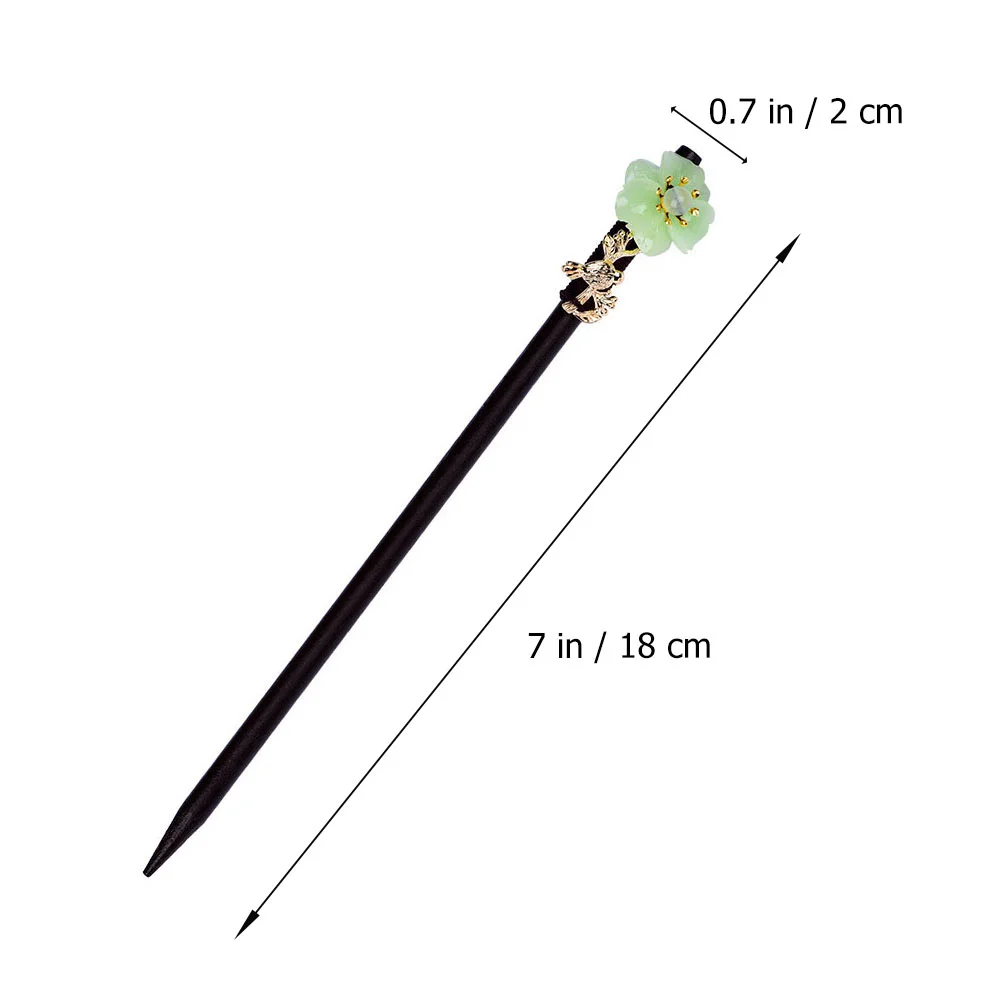 Flower Wooden Hairpin Retro Women Reusable Clasp Simple Pattern Accessory Clip Lady Bride Accessories