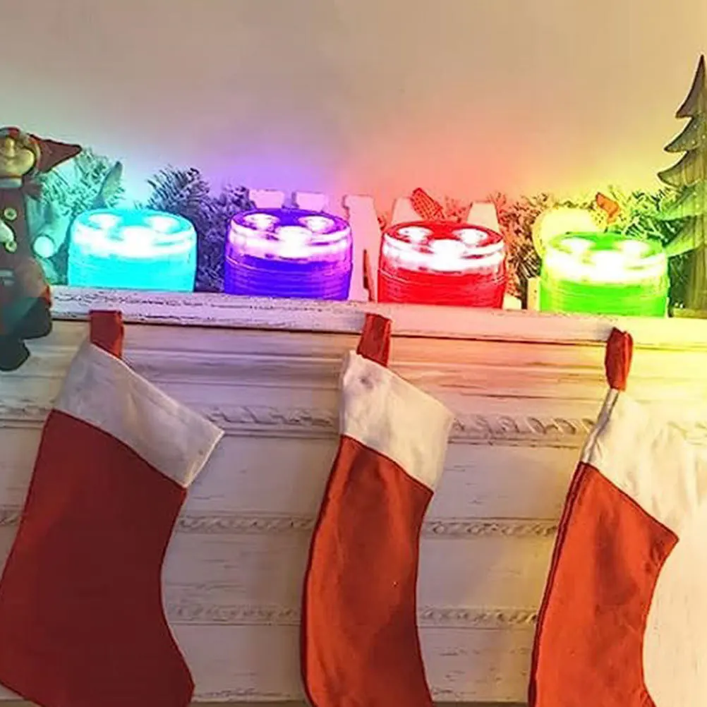 

4pcs Remote Control Submersible Led Pool Lights Color Changing Underwater Lights For Ponds Fountains Aquariums Rgb Waterproof
