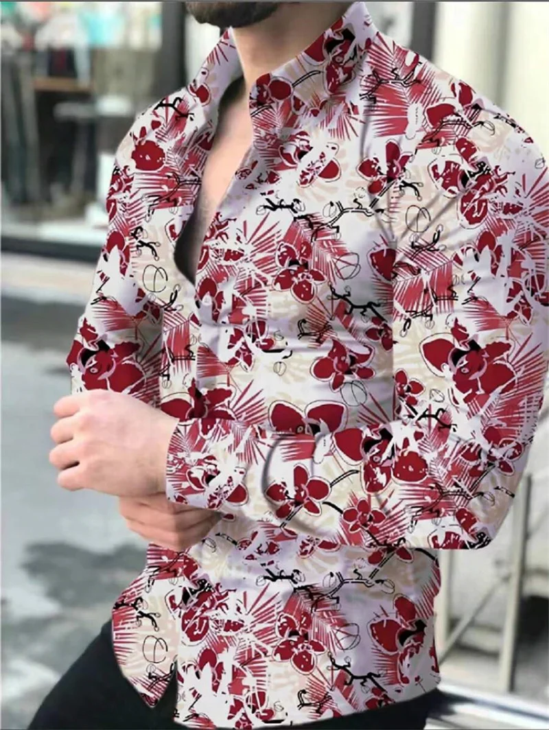 Camisa de manga larga con solapa suelta informal para hombre, camisa formal para fiesta en la playa, a la moda y cómoda