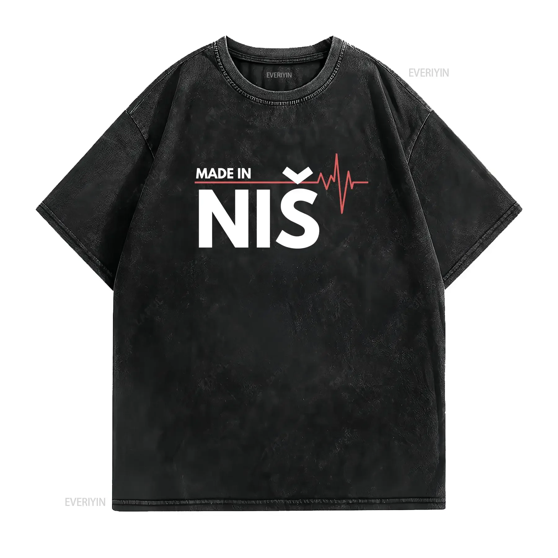 Born In Nis Serbia Srbija Birth City Proud T Shirt vintage Washed Breathable graphic Stylish fashion Top For Everyday Wear