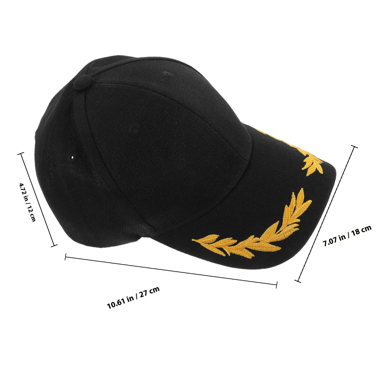 Embroidered Baseball Hat Navy Captains Pattern Cotton Polyester Sun Protection Boating Travel Camping Cap Captain Hat