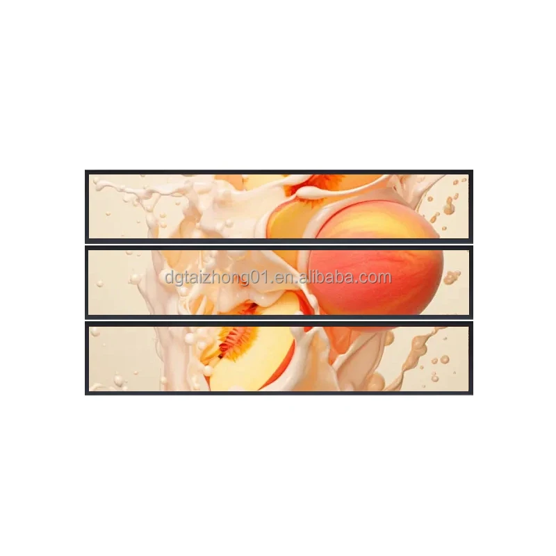 شاشة LCD ذكية واسعة للغاية مقاس 19.5-43 بوصة، شريط ممتد لافتات رقمية للاستخدام الداخلي، جهد درجة بكسل #3