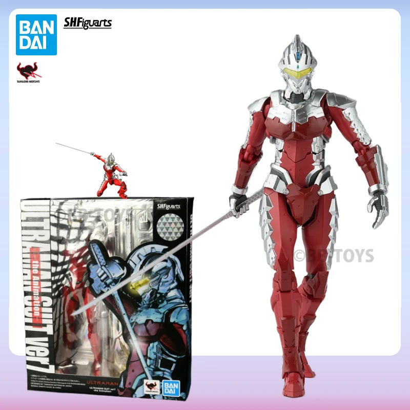 В наличии Bandai S.H. Фигуртс SHF Ultraman серия костюм Ver7 подвижная аниме экшн-фигурка Коллекционная оригинальная коробка Готовые Игрушки