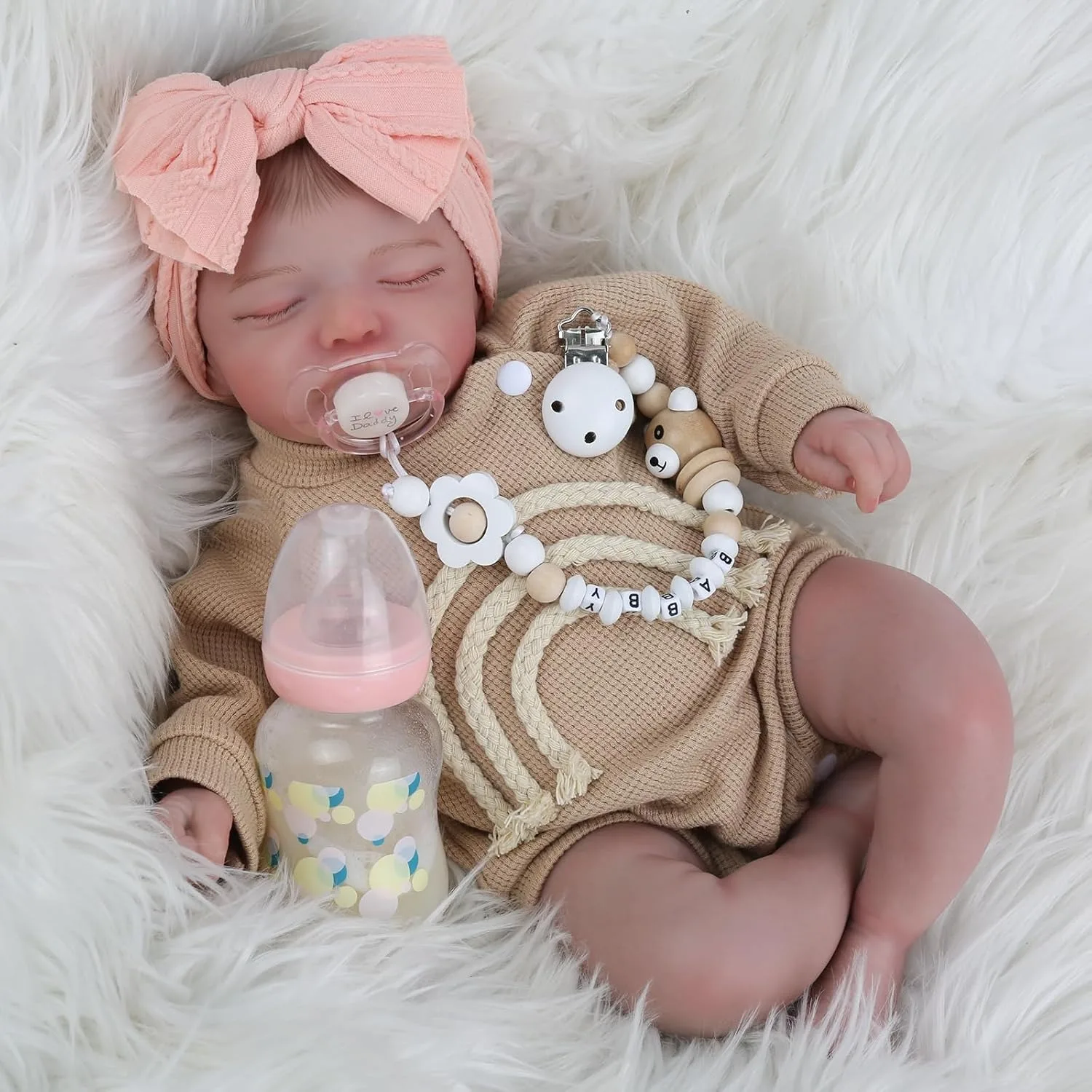 

Risbecko 17 Inch Reborn Baby Doll Cute Doll Soft Touch 3D Paint and Visible Veins - Collectible Art Doll Gift Birthday Gift