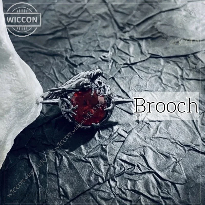 تأثيري كين تشي لعبة الحب والفضاء العميق تأثيري سيلوس ملحق الدعامة قلادة قلادة بروش جلدية سوداء المختنق كوميك كون Disgu