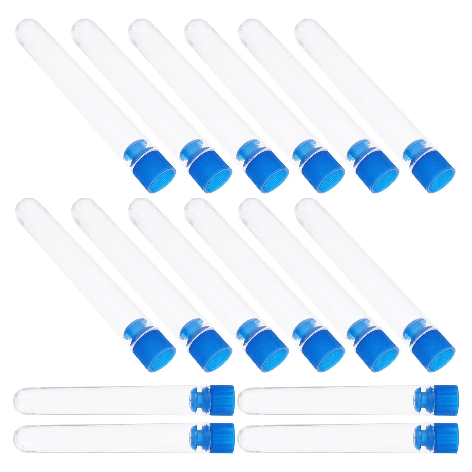 50 Pcs Laboratory Test Tube Sample Tubes Clear Corks Packaging Vials with Lids Liquid Container