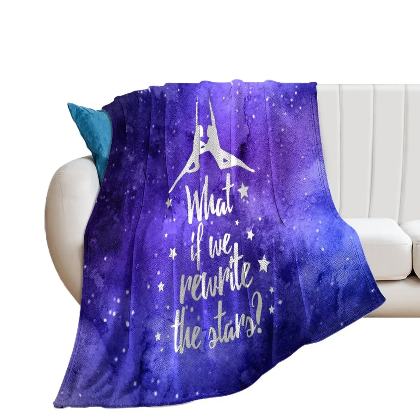 Greatest Showman Rewrite the Stars Watercolour Galaxy Throw Blanket blankets and throws Vintage Blankets