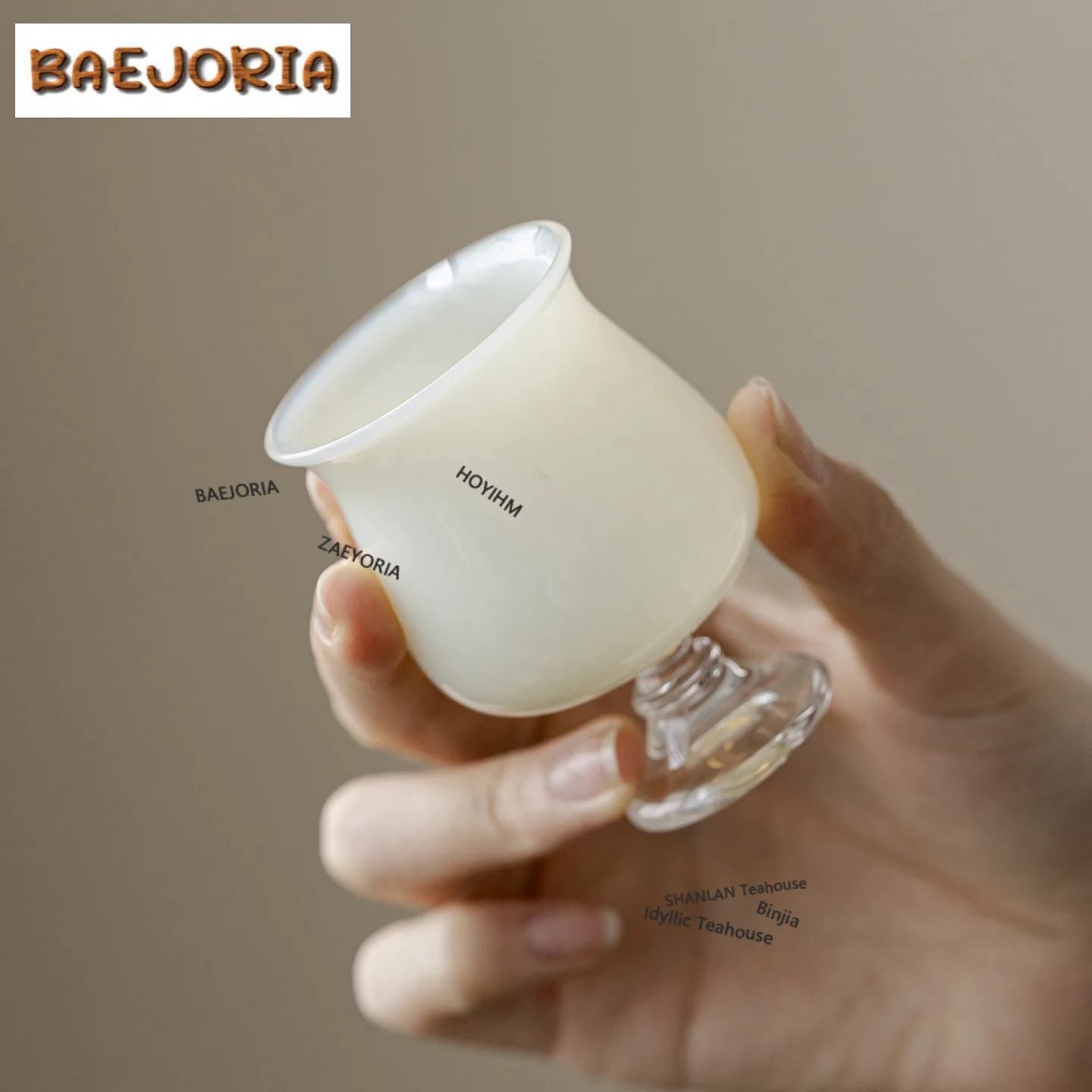 50ml-milky-white-jade-transparent-glass-high-foot-teacup-retro-tea-bowl-tea-pair-tea-tasting-fragrance-cup-jianzhan-master-cups