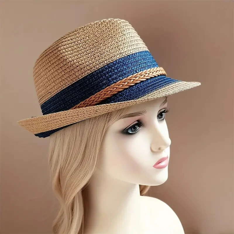 Sun Protection Summer Straw Hat, Unisex Beach Outdoor Fashion Sun Hat For Traveling Party