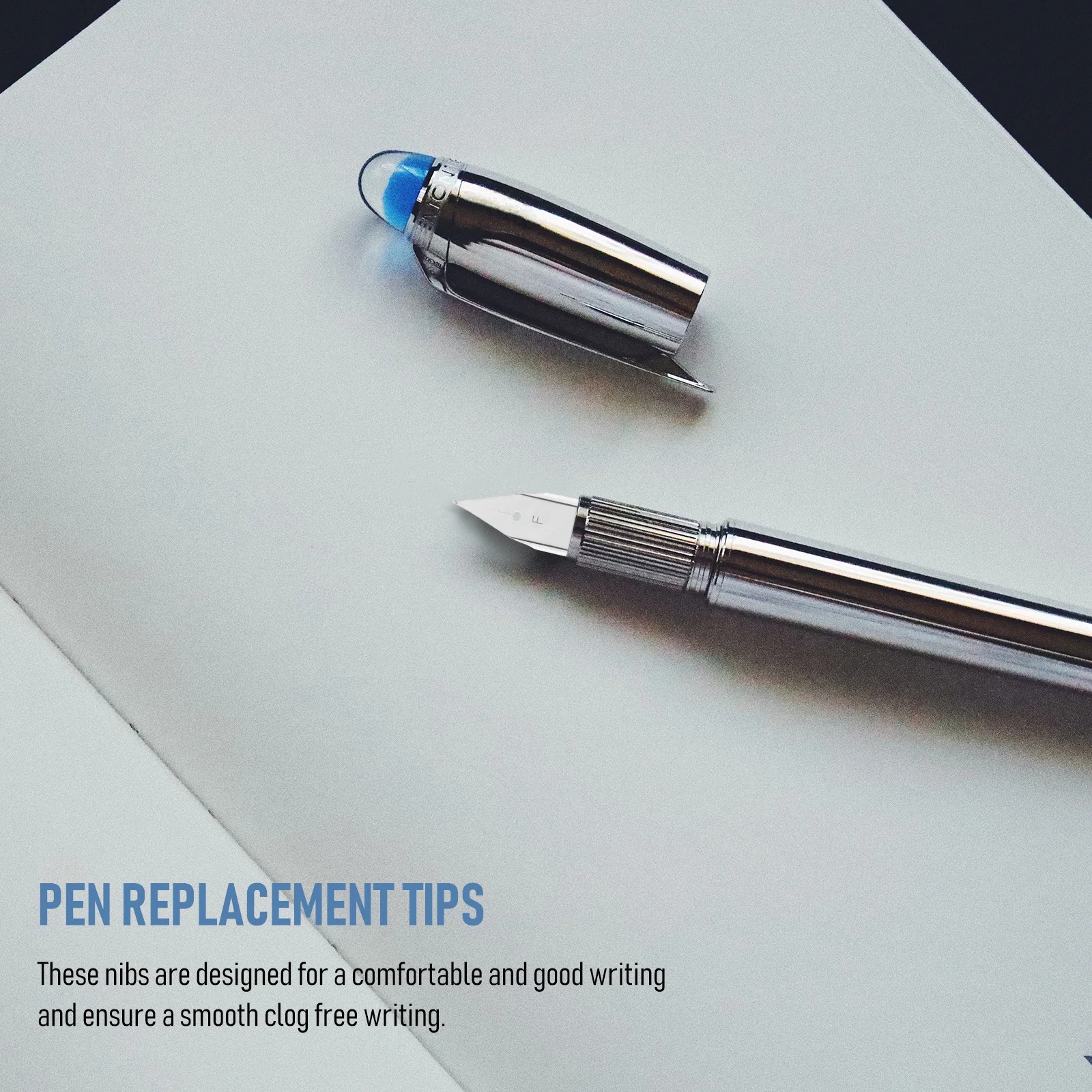 

20Pcs Fountain Pen Replacement Nibs Steel Smooth Writing Calligraphy Nibs for Painting Signing Fountain Pen Tips