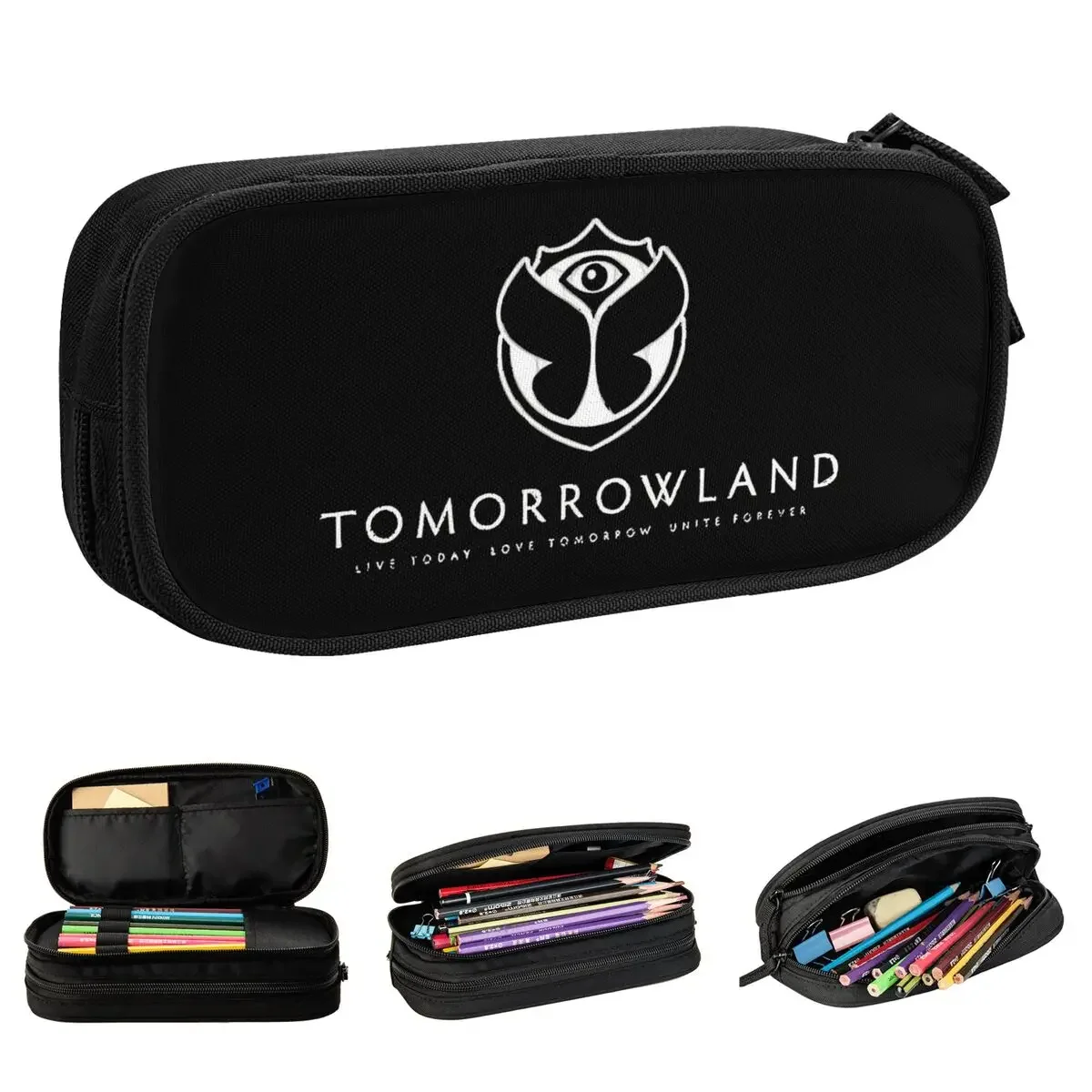 Tomorrowlands Pencil Cases Belgian Electronic Dance Pencilcases Pen Holder Kids Big Capacity Bag Students School Gift Stationery