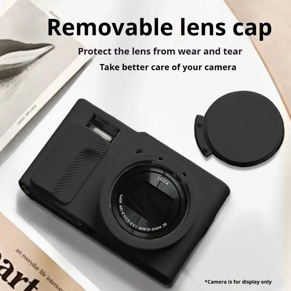 Silicone Camera Sleeve Case Lens Cap Dustproof Protective Bag Cover Fully Protected Shockproof Soft Shell for Lumix ZS99/TZ99
