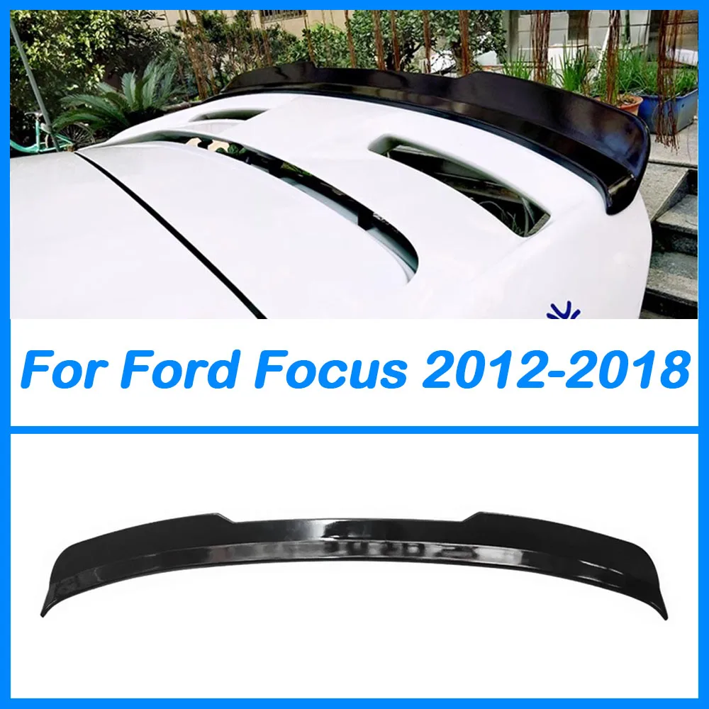 

Разветвитель для хэтчбека Ford Focus 2012-2018 ST MK3, из АБС-пластика и углеродного волокна, цвет детской модели, задний спойлер на крышу