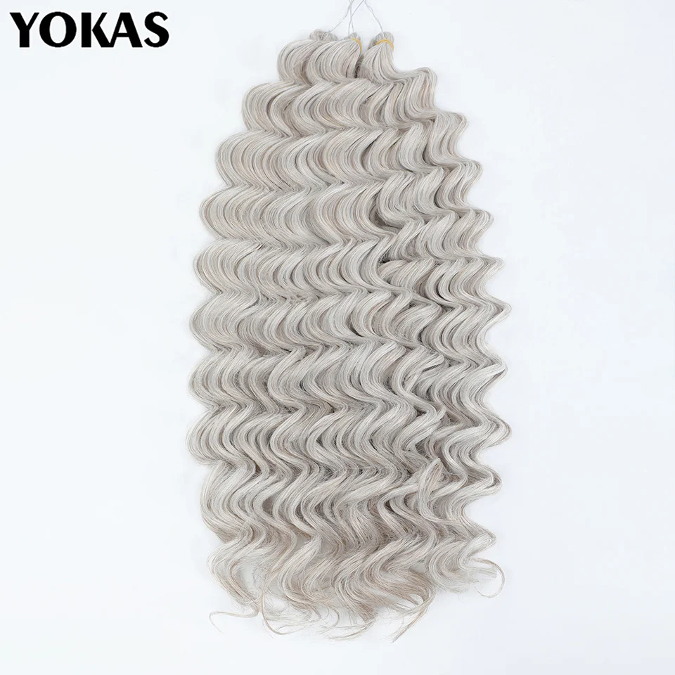 

Deep Wavy Twist Crochet Hair Synthetic Afro Curly 24 Inch Hair African Crochet Braids Blonde Braiding Hair Extensions For Women