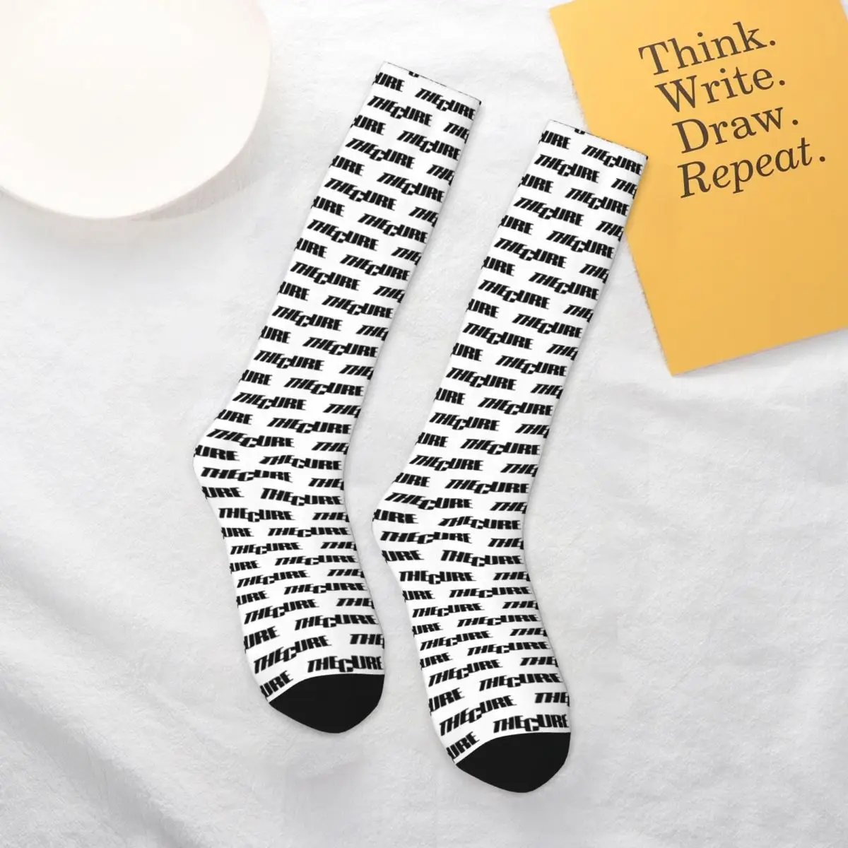 

All Seasons The Cure Robert Smith Logo Socks Harajuku Crew Socks Funny Stockings for Men Women