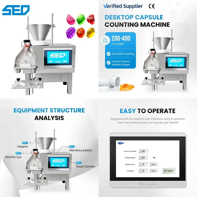 Recycling Machine 2026 Semi Automatic Stainless Steel Counter Tablet Counting Machine