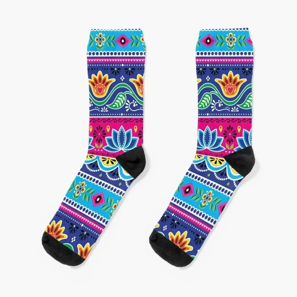

Pakistani truck art seamless pattern Socks luxury christmas gifts New year's Socks For Girls Men's