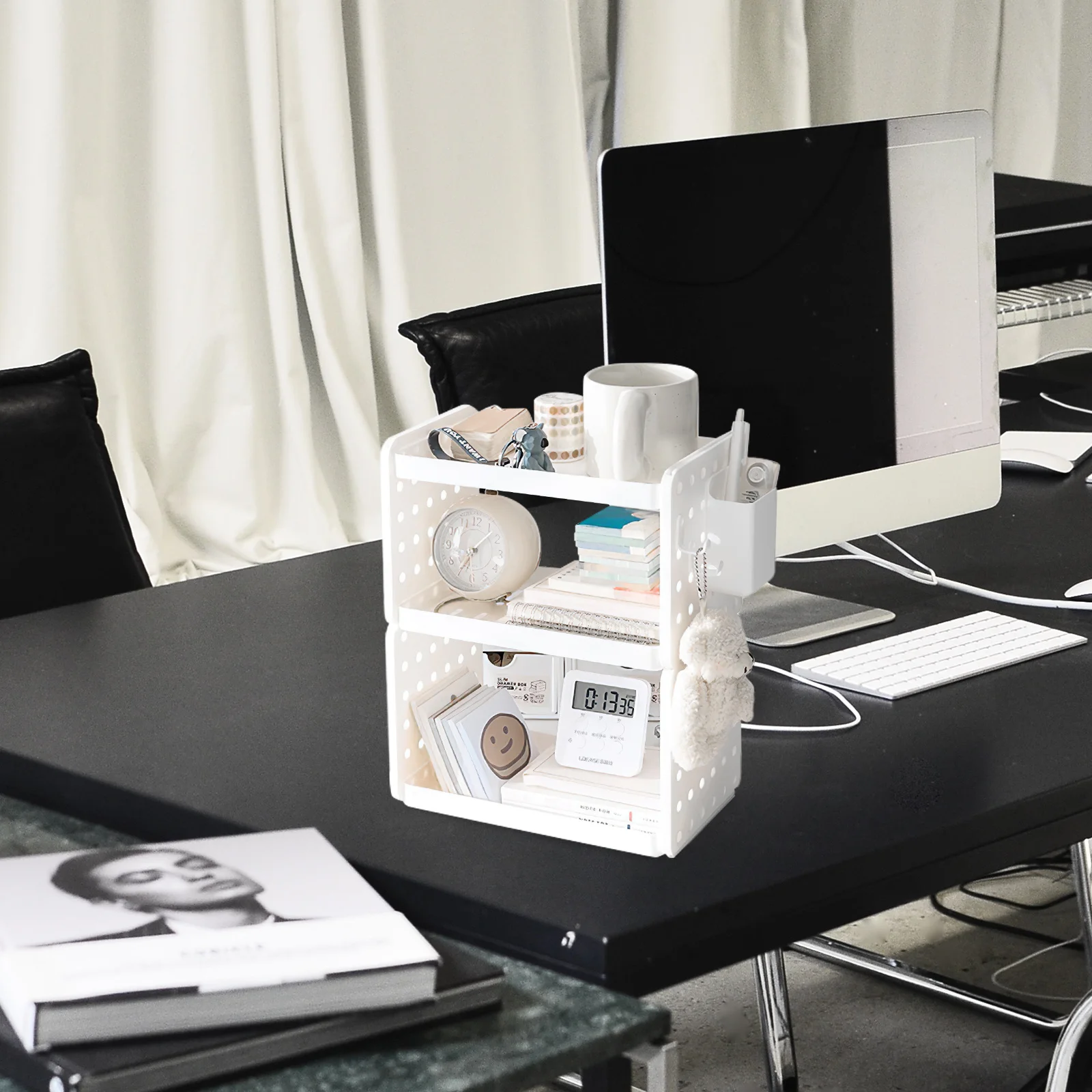 

Desktop Book Rack Vertical Storage Shelf For Office Home Organizer Magazine Holder Tabletop Stand Bookshelf