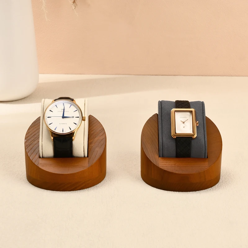 

Oirlv Watch Display Stand Real Wood Base Soft Pillow Jewelry Packaging Box Display Accessories Organizer jewelry display