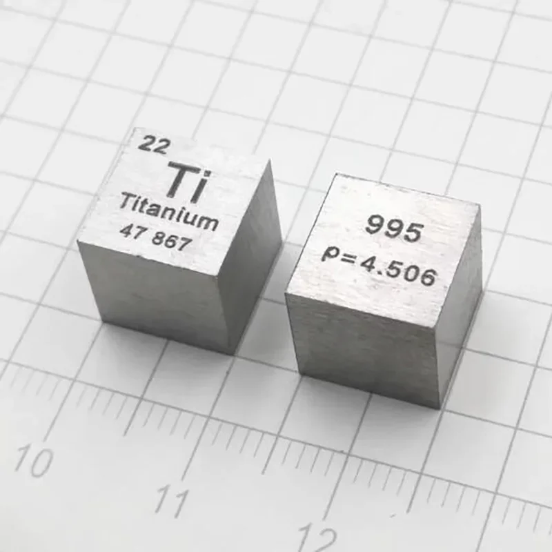 Titanium Cube Periodic Table Collection Metal Element Cubes 10mm 25.4mm 1 Inch