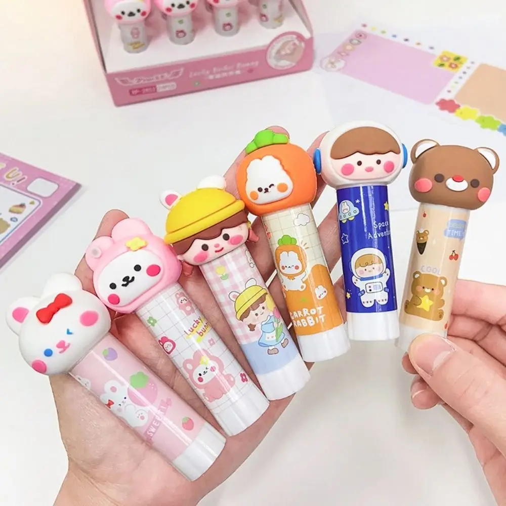 1PCS Kawaii Cartoon shape Solid Glue Stick Strong Adhesives Glue Stick for Student Stationery Solid Glue High Viscosity Supplies