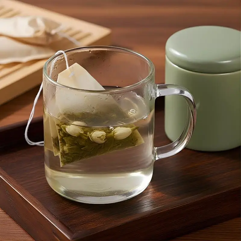 100Pcs Wood Pulp Filter Paper Teabags Empty With Drawstring Eco Tea Bag For Herbal Flower Tea DIY Steeping