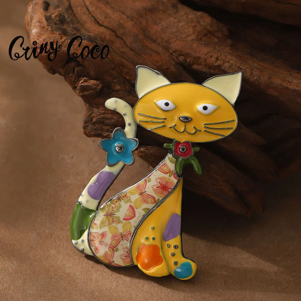 Cring coco bonito esmalte gato broche pino moda jóias feminino dos desenhos animados animal cão broches pinos presente para saco feminino festa 2026