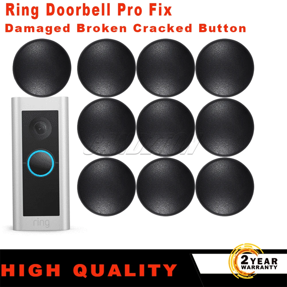 10 Pieces Replacement Buttons Compatible With Ring Doorbell Pro Fix Damaged Broken Cracked Button