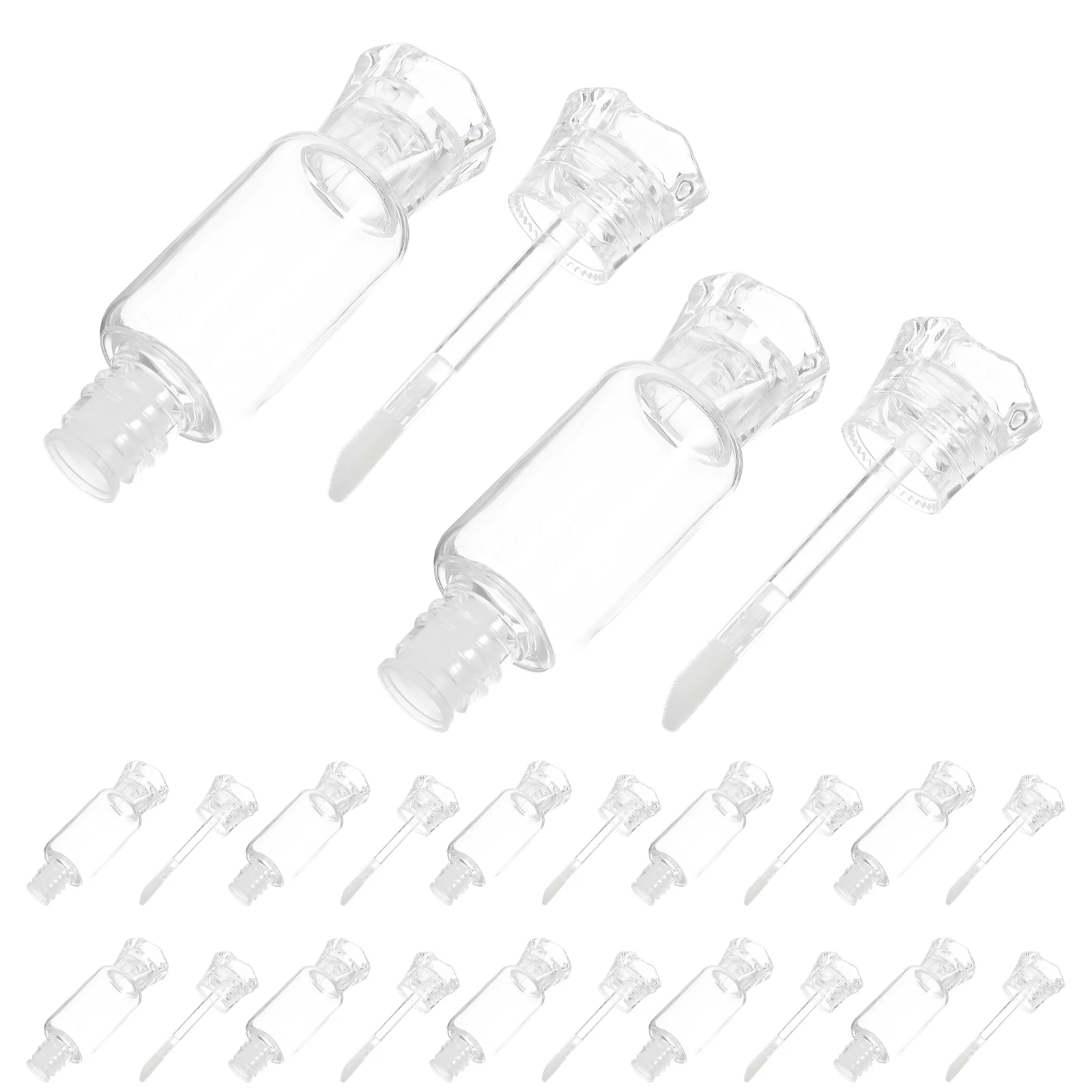 

12Pcs DIY Lip Glaze Tubes Reusable Safe Material Compact Travel-Friendly Lip Gloss Containers with Gradient Style and Clear