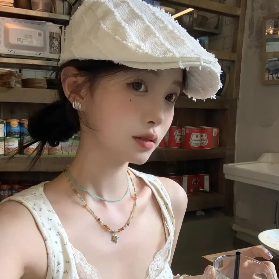 

Japanese Style Women's Beret Hat - Vintage Newsboy Painter Cap, Pure Color Casual Summer Spring Fashion Accessory