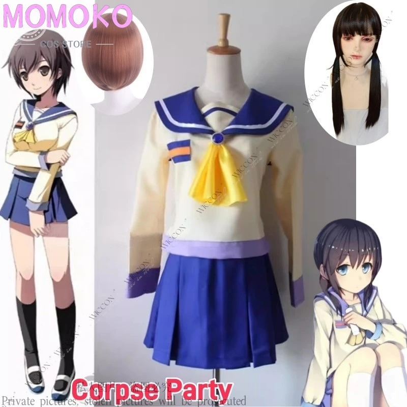 Corpse Game Cos Party Woman School Uniform JK Cosplay Costume Wig Shinozaki Ayumi Nakashima Naomi Anime Halloween Party Horror