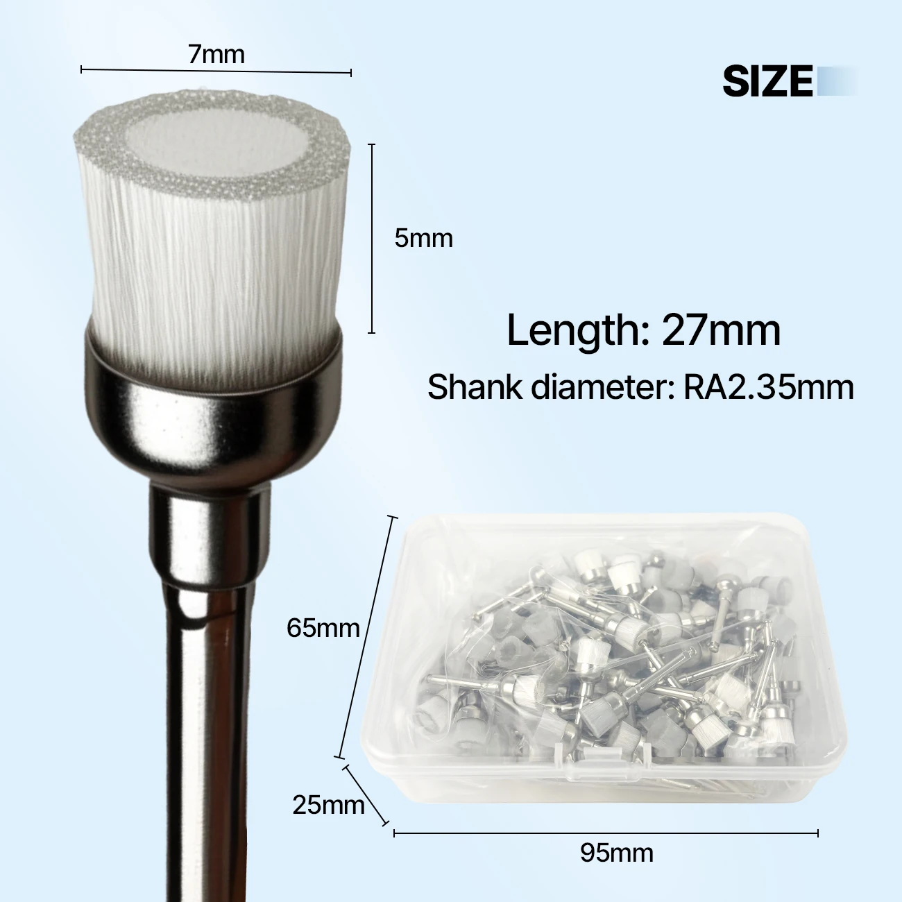 100pcs/Box Dental Polishing Nylon Bowl Polisher Prophy Brushes RA Latch Type Teeth Whitening Brush Dentistry Clinics Consumables