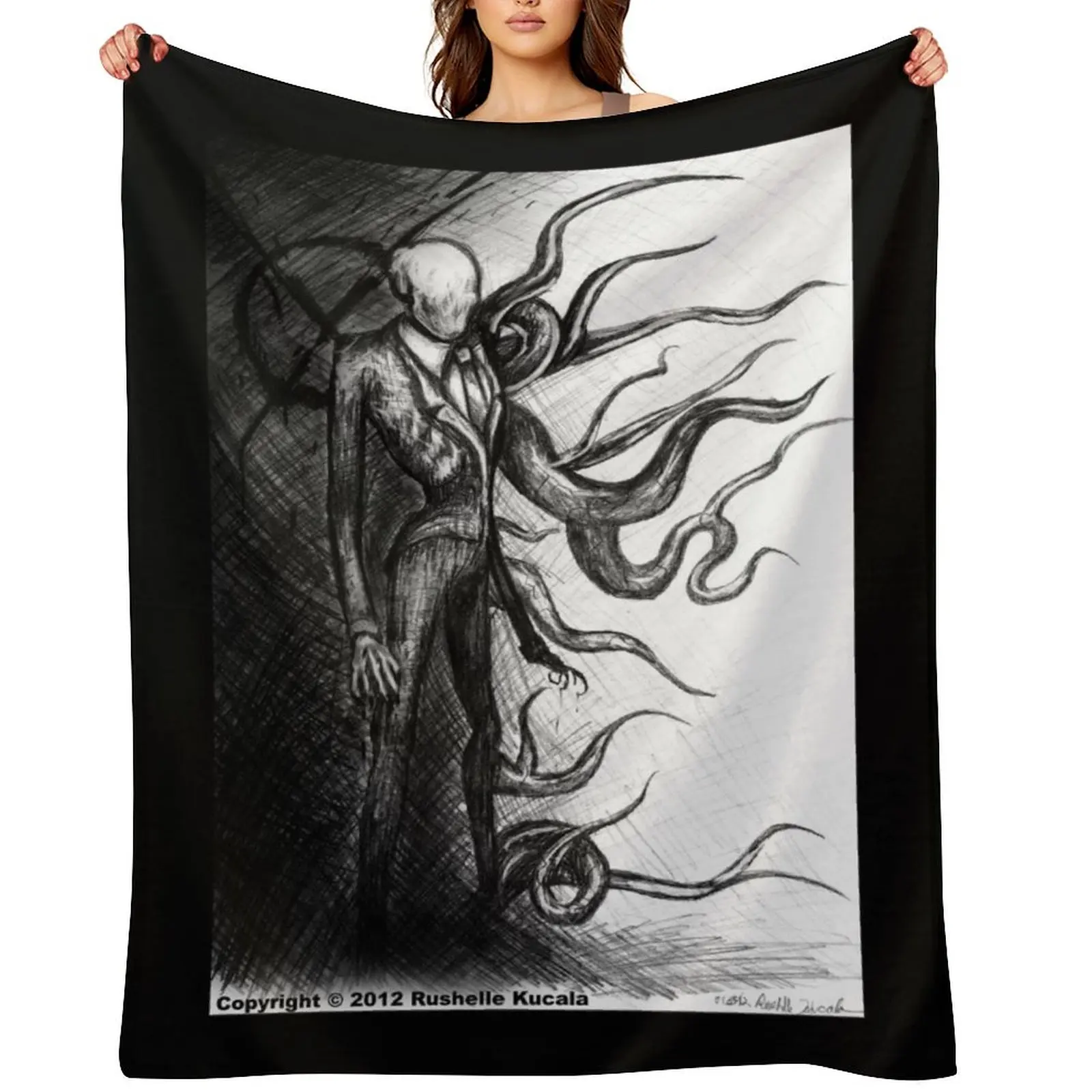 

Slender Man Throw Blanket Decorative Throw Sofa Throw Blankets For Sofas Luxury Thicken Blankets