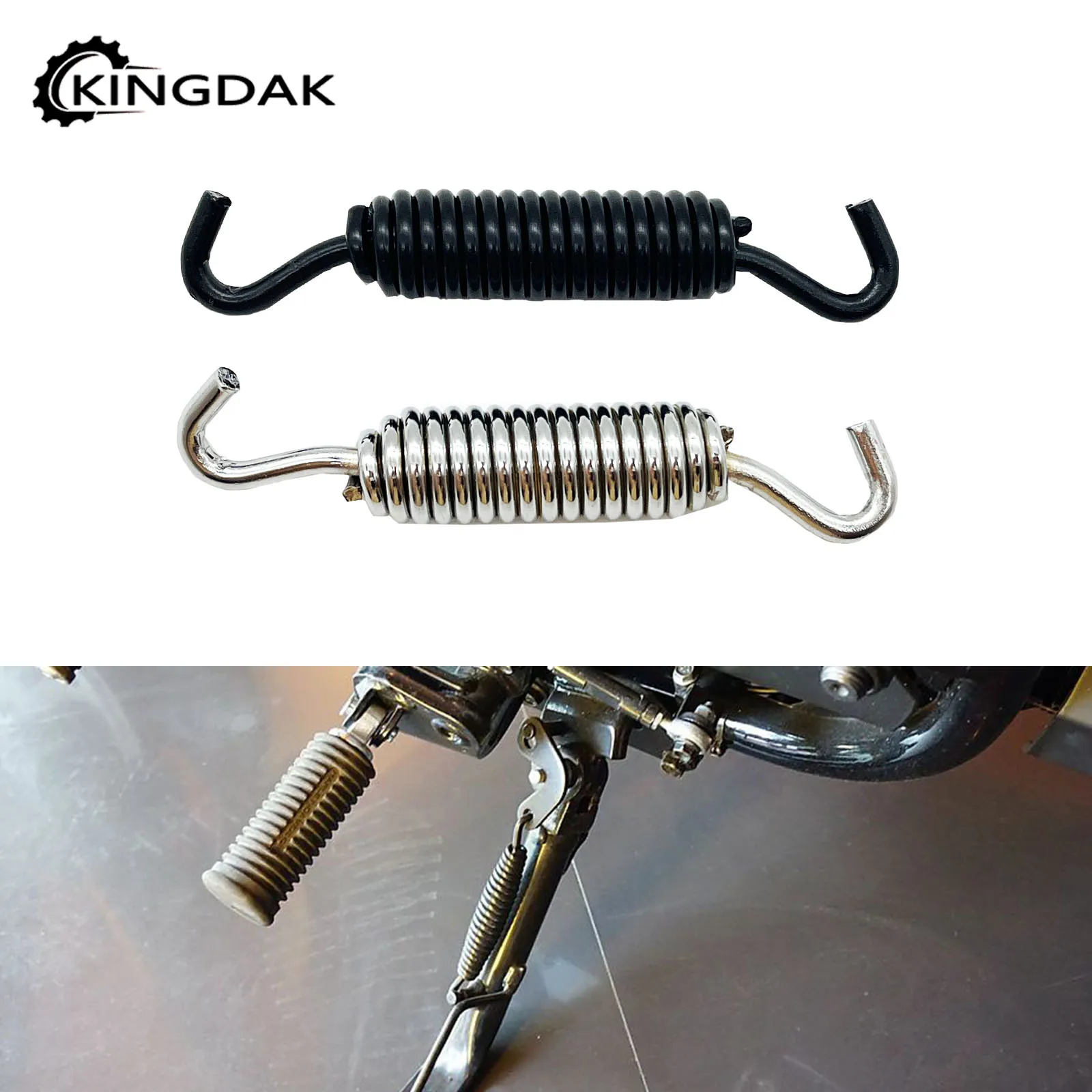 Motorcycle Kickstand Jiffy Foot Pegs Extension Spring Stand Fit For Touring Road King Street Electra Glide FLHT FLHTCU Softail