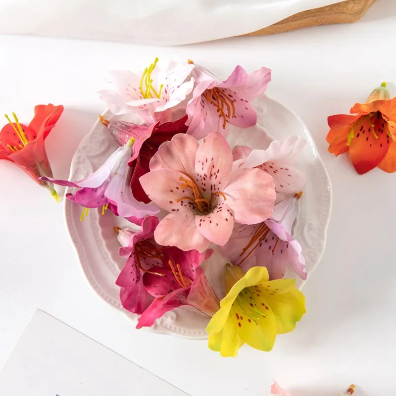 10 Stück künstliche Blumen aus Seide, Schmetterling, Orchidee, Hochzeit, Zuhause, Outdoor, Bogen, Dekoration, Zubehör, Brosche, DIY-Weihnachtskranz – Detail 6