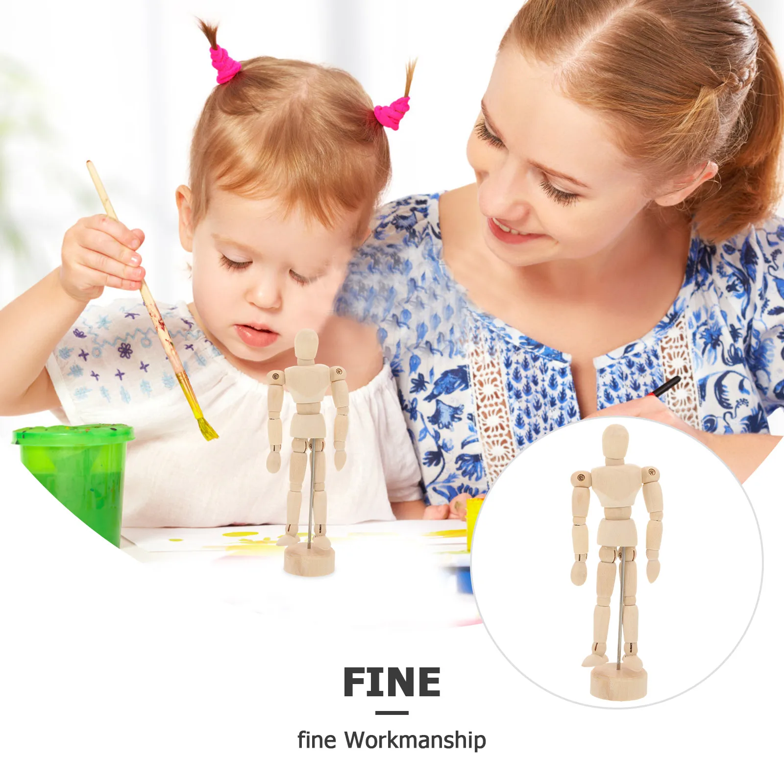 

Articulated Wooden Figure Human Mannequin For Artists Sculptors Painters Lightweight Sketch Tool With Stand Home Decoration Gift
