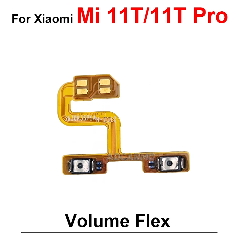 For Xiaomi 11 Ultra 11T Pro Mi11 Lite  Volume Bottons Up Down Flex Cable Repair Parts