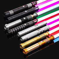 RGB Metal Lightsaber Luke Light Saber 2 In 1 16-colors Metal Laser Sword Rechargeable Toy Party Glow Swords Cosplay Gifts