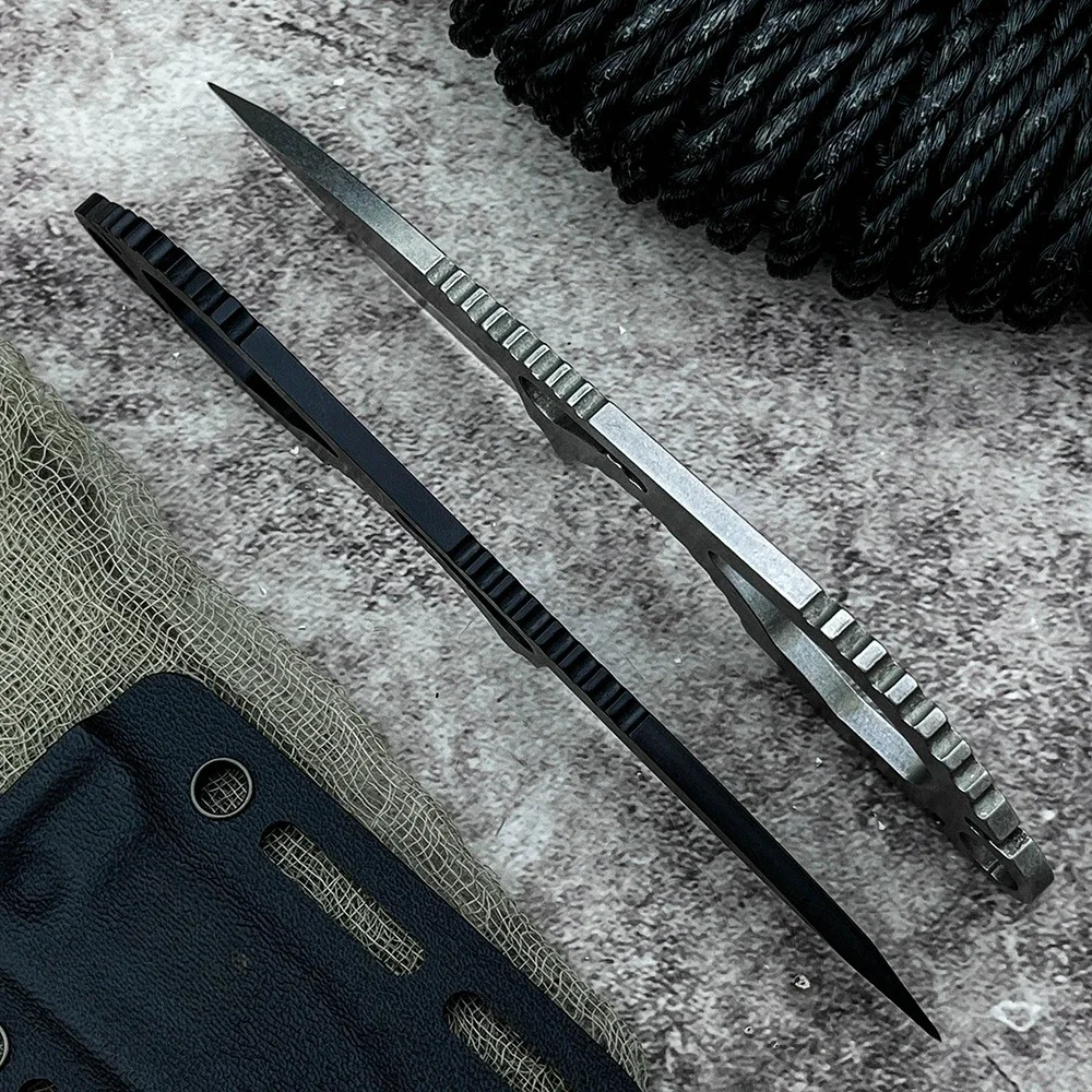 Coltello dritto EDC in acciaio 440C ad alta durezza Coltello tattico da caccia da campeggio esterno Coltello da autodifesa per avventure di sopravvivenza