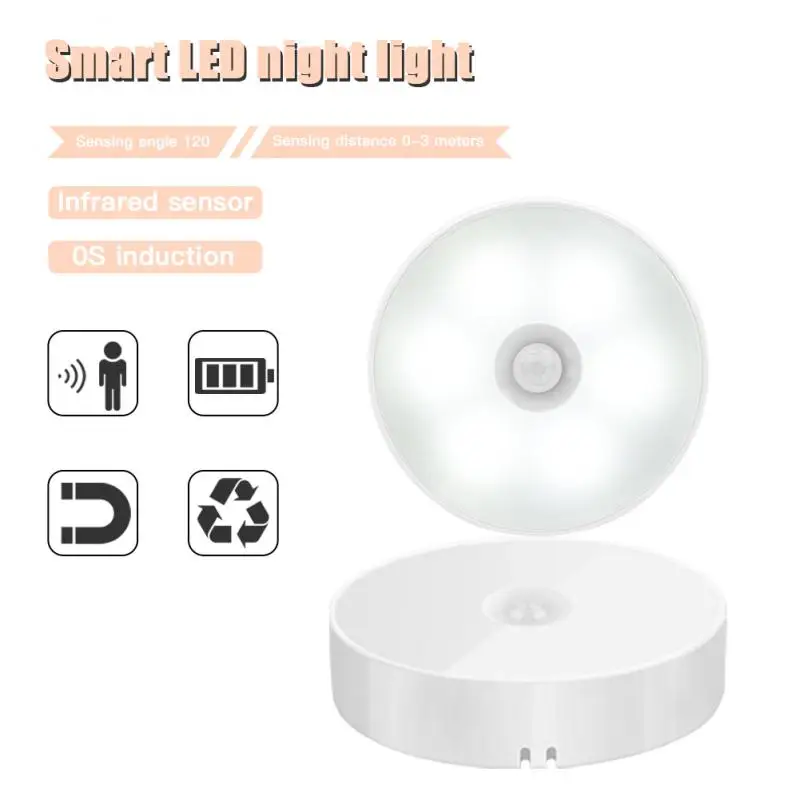 

Motion Sensor Usb Rechargeable Energy-saving Home Bedroom Wall Lamp Led Night Light