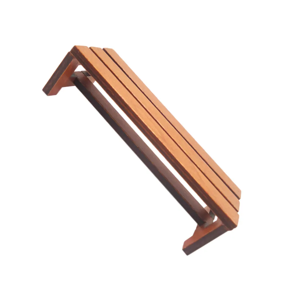 

Wooden Mini House Bench Decor for Dollhouse Accessories Small Scale Living Room Park Yard Landscape Decoration Miniature