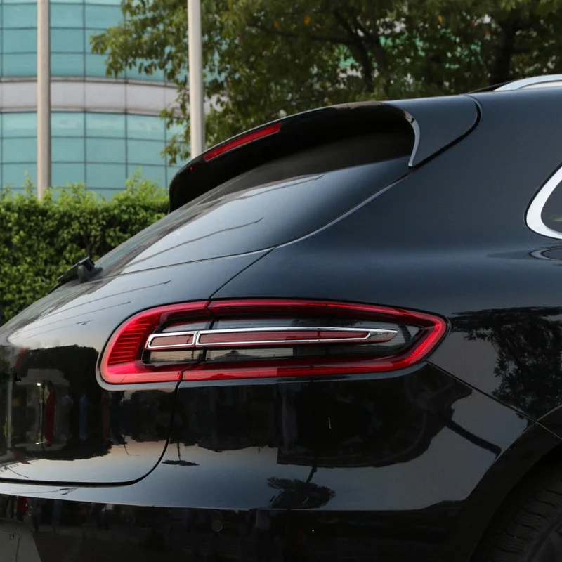 For Porsche Macan 2014 2015 2016 2017 2018 4pcs Plating Car Rear Tail Light Moulding Sticker Lamp Cover Trim Styling Accessori