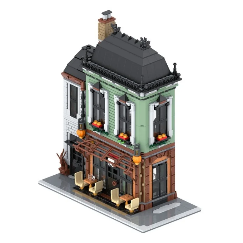 

MOC-233766 Строительные блоки для уличных сцен, мелкие частицы, блоки для таверны с привидениями, квартира, креативный кирпич, детские игрушки